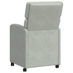 Esszimmerstühle mit Rollen 2 pcs Hellgrau 58 x 65 x 98 cm Samt