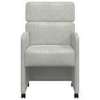 Esszimmerstühle mit Rollen 2 pcs Hellgrau 58 x 65 x 98 cm Samt