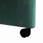 Esszimmerstühle mit Rollen 2 pcs Dunkelgrün 58 x 65 x 98 cm
