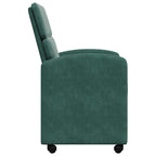 Esszimmerstühle mit Rollen 2 pcs Dunkelgrün 58 x 65 x 98 cm