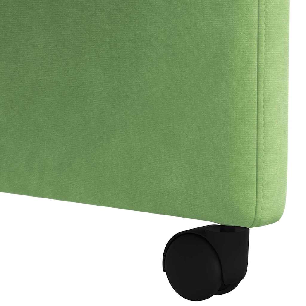 Esszimmerstühle mit Rollen 2 pcs Hellgrün 58 x 65 x 98 cm Samt