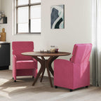 Esszimmerstühle mit Rollen 2 pcs Weinrot 58 x 65 x 98 cm Samt