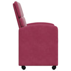 Esszimmerstühle mit Rollen 2 pcs Weinrot 58 x 65 x 98 cm Samt