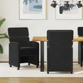 Esszimmerstühle mit Rollen 2 pcs Schwarz 58 x 65 x 98 cm Samt