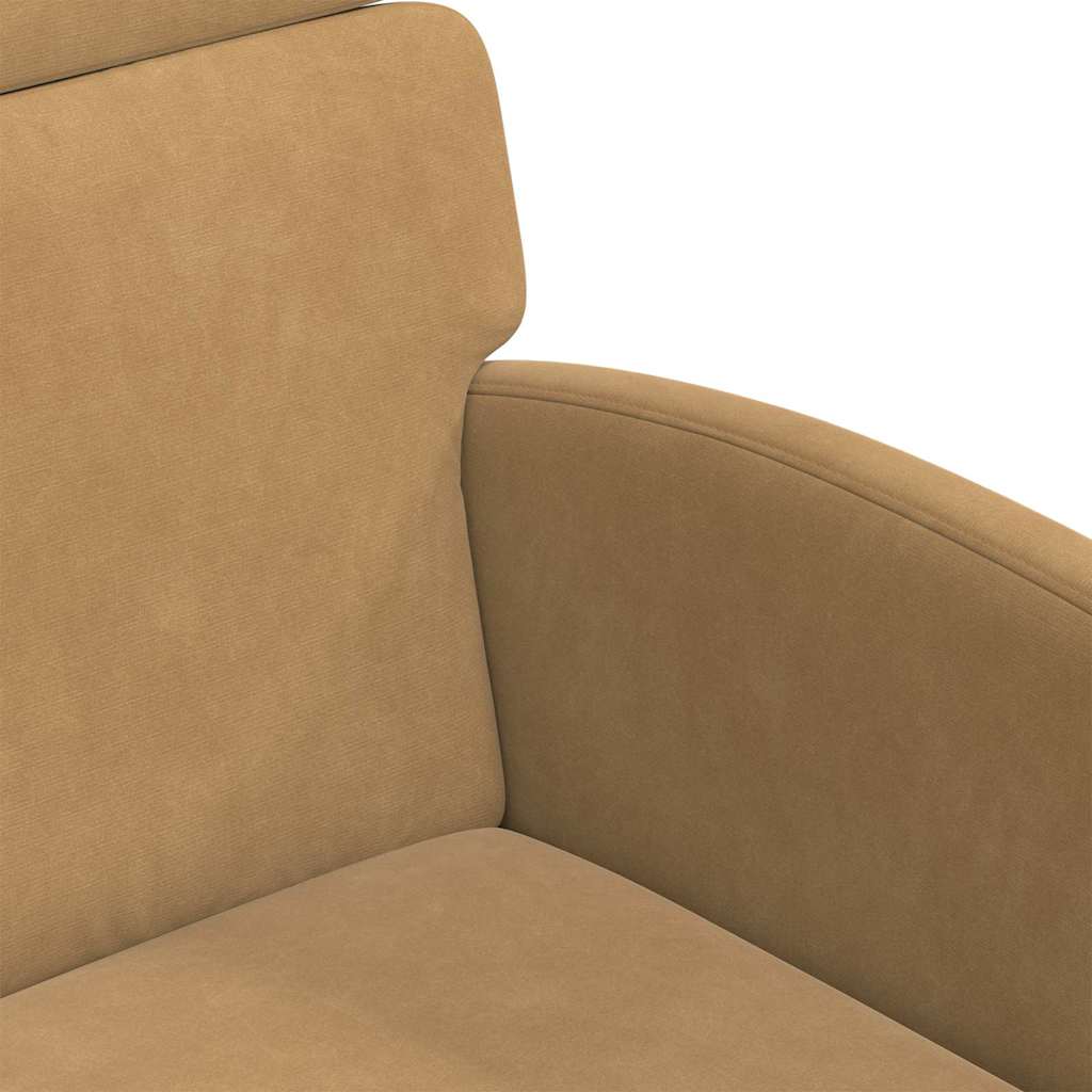 Esszimmerstühle mit Rollen 2 pcs Braun 58 x 65 x 98 cm Samt
