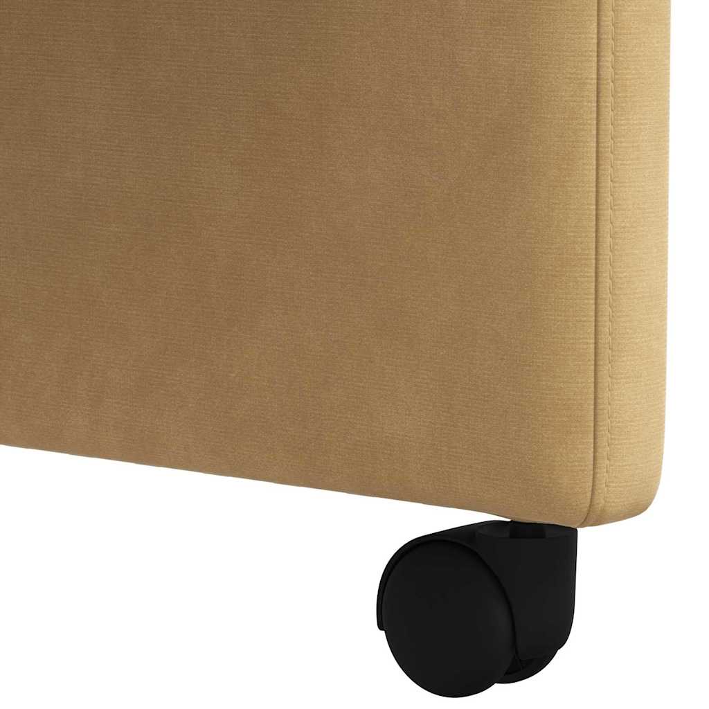 Esszimmerstühle mit Rollen 2 pcs Braun 58 x 65 x 98 cm Samt