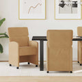 Esszimmerstühle mit Rollen 2 pcs Braun 58 x 65 x 98 cm Samt