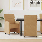 Esszimmerstühle mit Rollen 2 pcs Braun 58 x 65 x 98 cm Samt