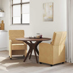 Esszimmerstühle mit Rollen 2 pcs Braun 58 x 65 x 98 cm Samt