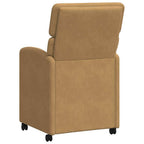 Esszimmerstühle mit Rollen 2 pcs Braun 58 x 65 x 98 cm Samt