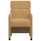 Esszimmerstühle mit Rollen 2 pcs Braun 58 x 65 x 98 cm Samt