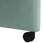 Esszimmerstühle mit Rollen 2 pcs Meergrün 58 x 65 x 98 cm Samt