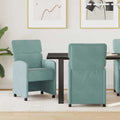 Esszimmerstühle mit Rollen 2 pcs Meergrün 58 x 65 x 98 cm Samt