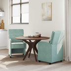 Esszimmerstühle mit Rollen 2 pcs Meergrün 58 x 65 x 98 cm Samt