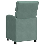 Esszimmerstühle mit Rollen 2 pcs Meergrün 58 x 65 x 98 cm Samt