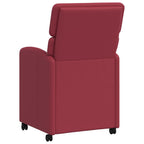 Esszimmerstühle mit Rollen 2 pcs Weinrot 58 x 65 x 98 cm