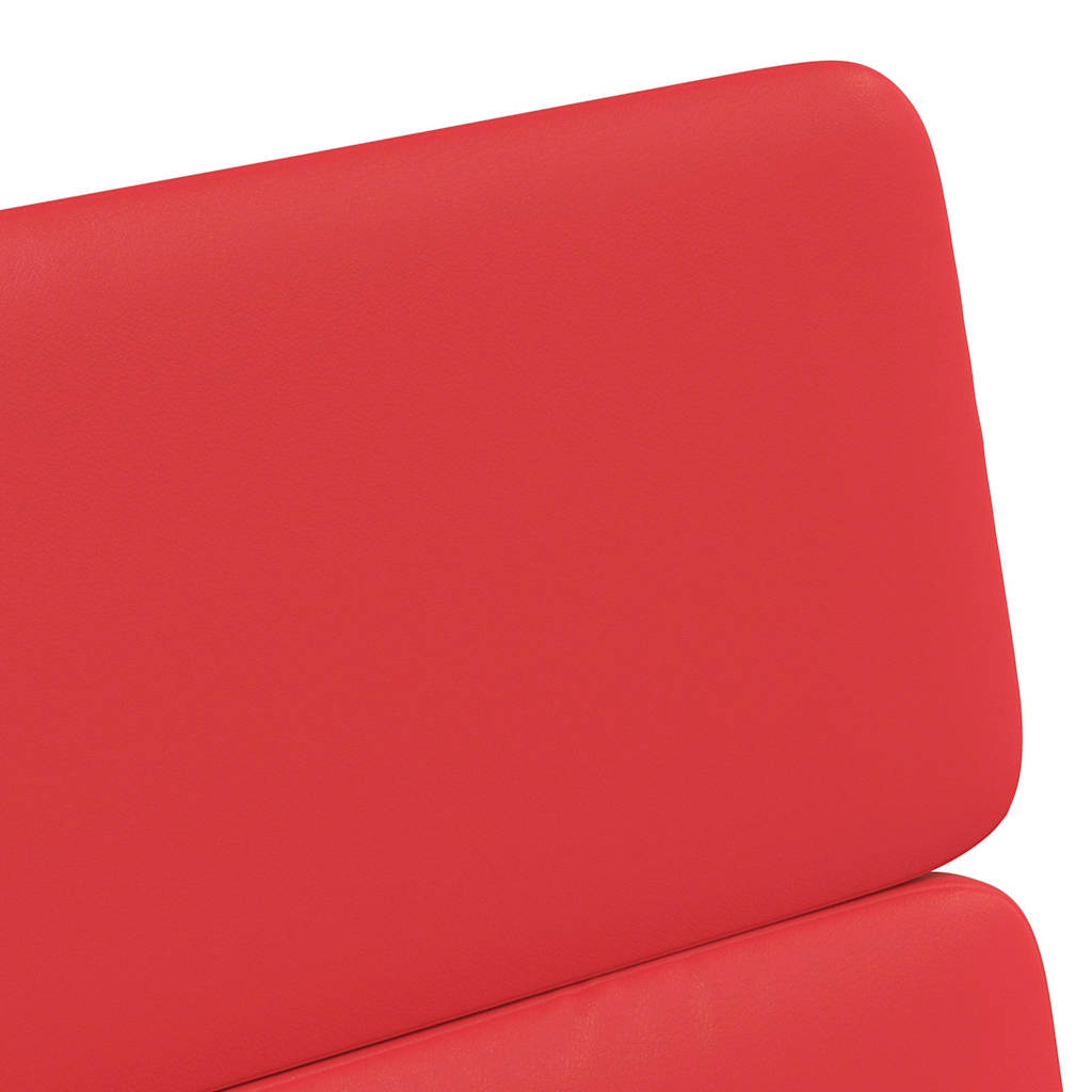 Esszimmerstühle mit Rollen 2 pcs Rot 58 x 65 x 98 cm Kunstleder