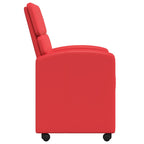 Esszimmerstühle mit Rollen 2 pcs Rot 58 x 65 x 98 cm Kunstleder