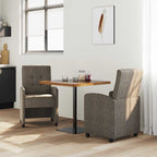 Esszimmerstühle mit Rollen 2 pcs Dunkelgrau 58 x 67 x 97 cm
