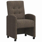 Esszimmerstühle mit Rollen 2 pcs Dunkelgrau 58 x 67 x 97 cm