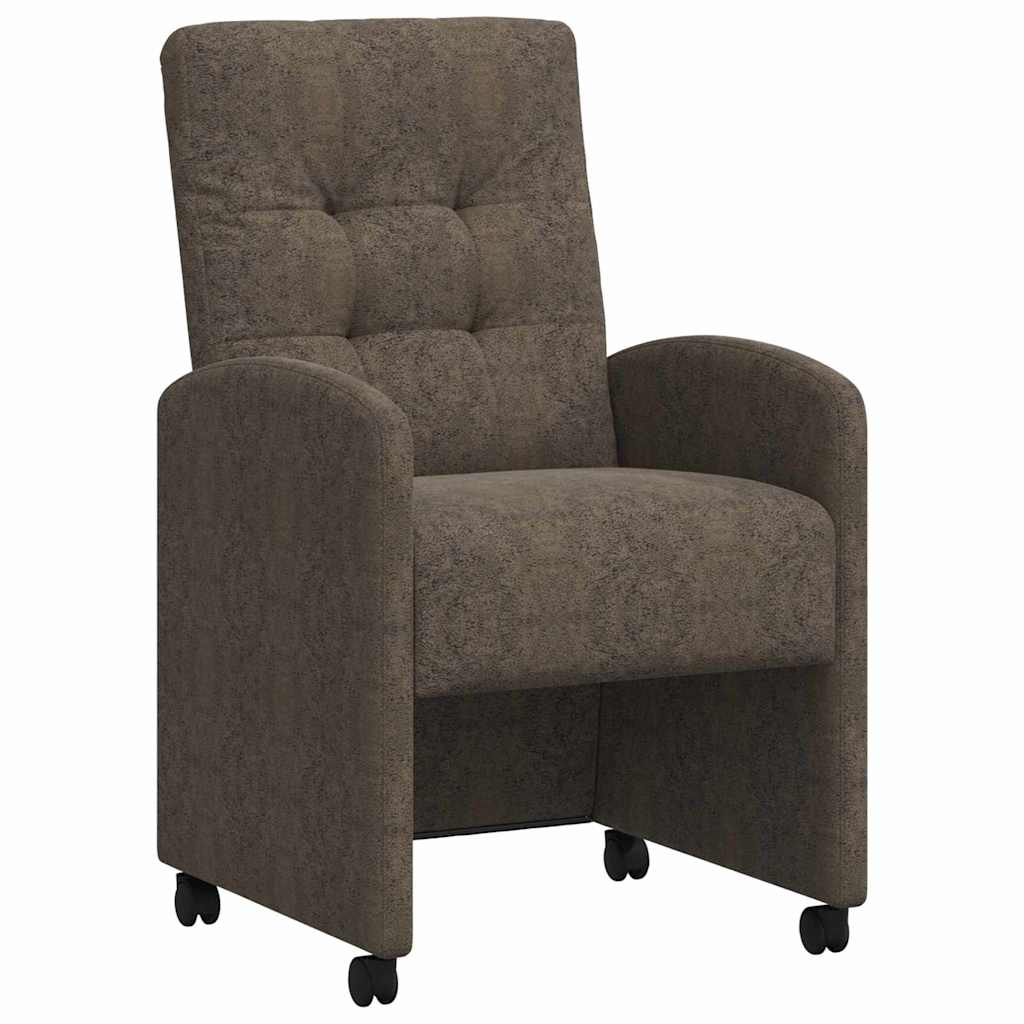 Esszimmerstühle mit Rollen 2 pcs Dunkelgrau 58 x 67 x 97 cm