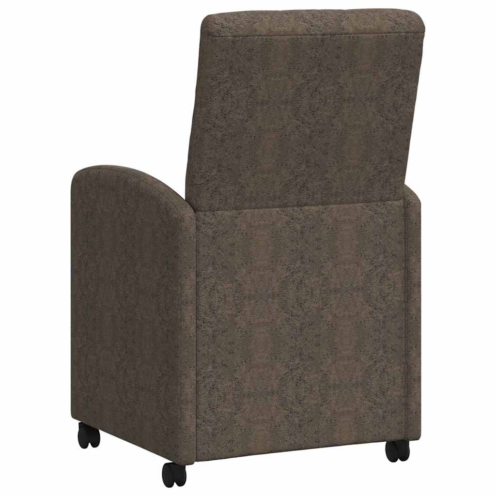 Esszimmerstühle mit Rollen 2 pcs Dunkelgrau 58 x 67 x 97 cm