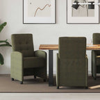 Esszimmerstühle mit Rollen 2 pcs Armeegrün 58 x 67 x 97 cm