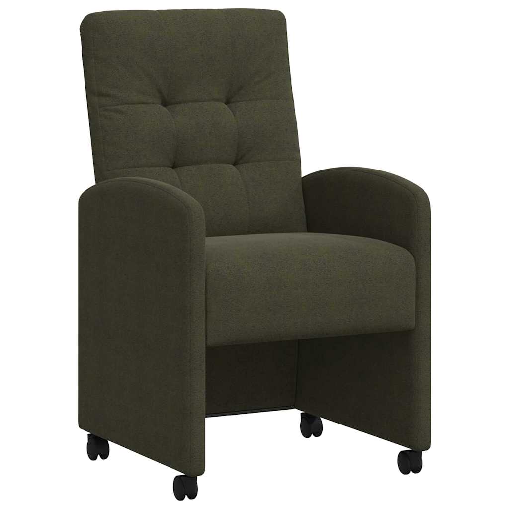 Esszimmerstühle mit Rollen 2 pcs Armeegrün 58 x 67 x 97 cm