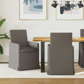 Esszimmerstühle 2 pcs Hellgrau 57 x 67 x 95 cm Leinen