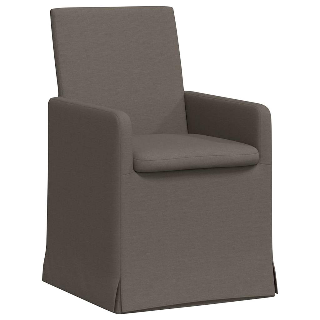 Esszimmerstühle 2 pcs Hellgrau 57 x 67 x 95 cm Leinen