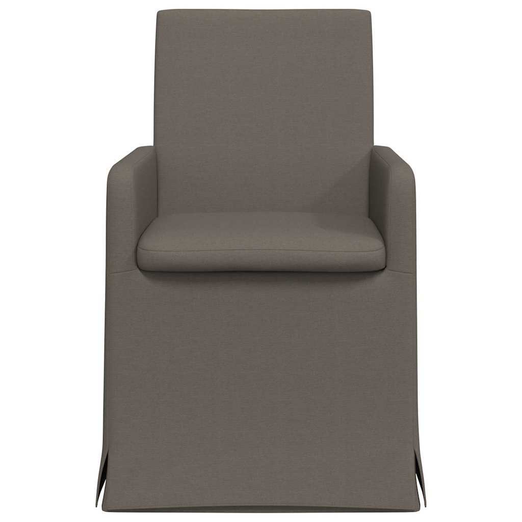 Esszimmerstühle 2 pcs Hellgrau 57 x 67 x 95 cm Leinen