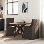 Esszimmerstühle 2 pcs Dunkelgrau 57 x 67 x 98 cm Leinen