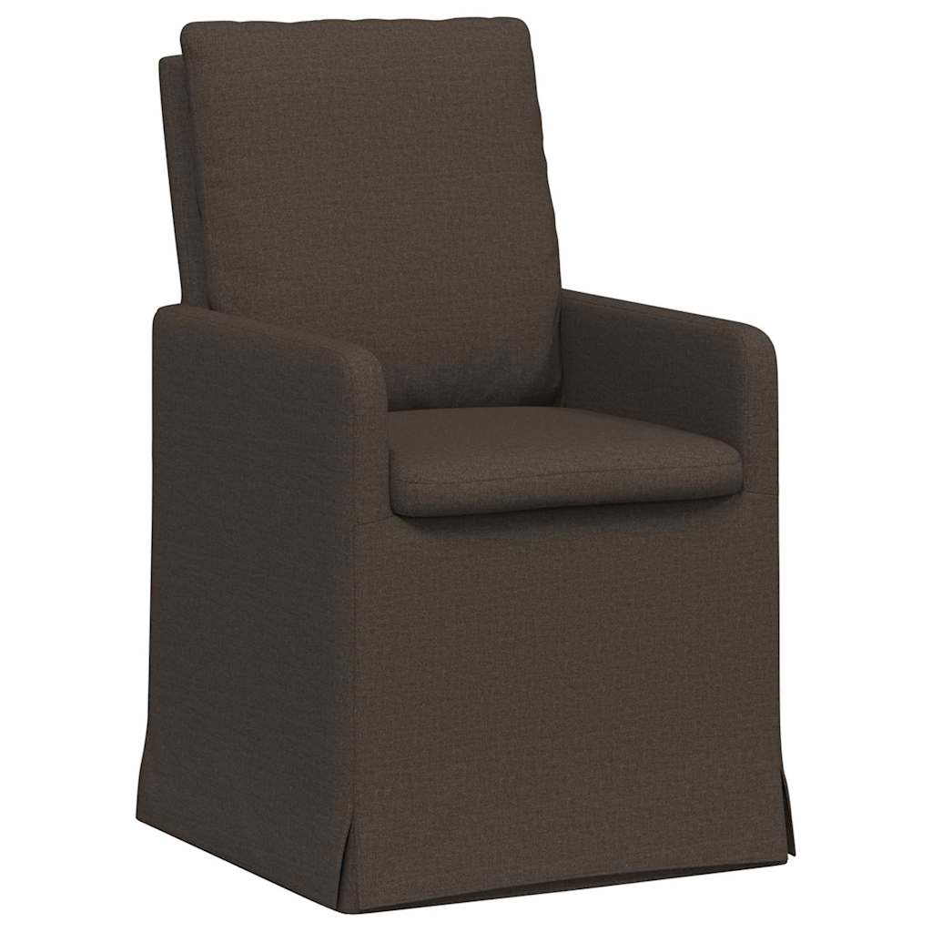 Esszimmerstühle 2 pcs Dunkelgrau 57 x 67 x 98 cm Leinen