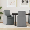 Esszimmerstühle 2 pcs Hellgrau 57 x 67 x 98 cm Stoff
