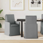 Esszimmerstühle 2 pcs Hellgrau 57 x 67 x 98 cm Stoff
