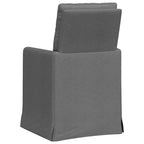 Esszimmerstühle 2 pcs Dunkelgrau 57 x 67 x 98 cm Stoff