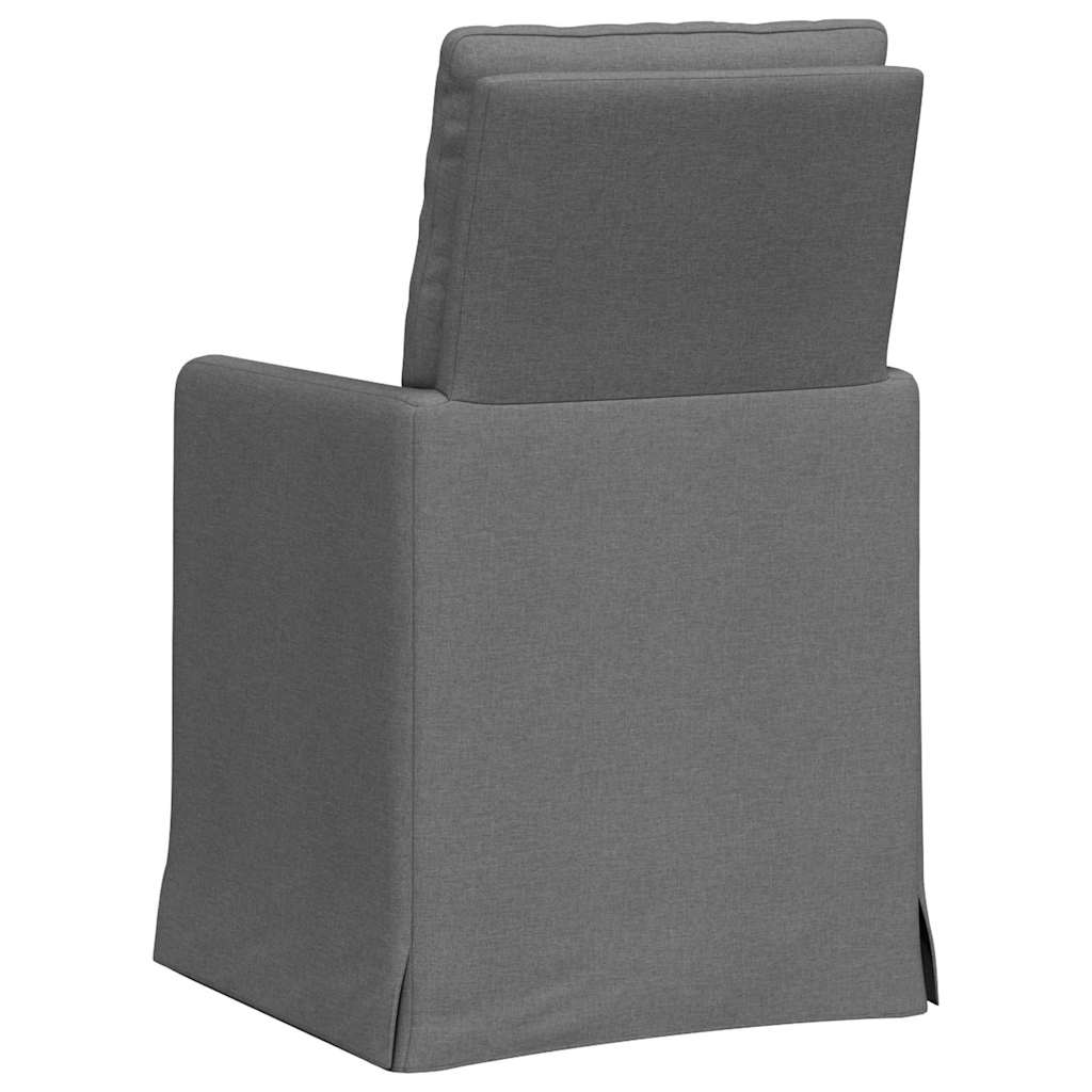 Esszimmerstühle 2 pcs Dunkelgrau 57 x 67 x 98 cm Stoff