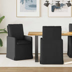 Esszimmerstühle 2 pcs Schwarz 57 x 67 x 98 cm Stoff