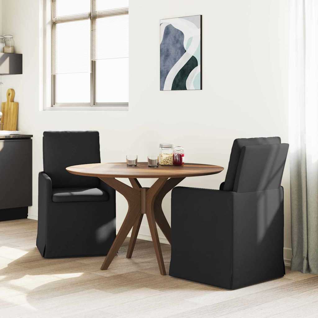 Esszimmerstühle 2 pcs Schwarz 57 x 67 x 98 cm Stoff