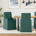 Esszimmerstühle 2 pcs Dunkelgrün 57 x 67 x 98 cm Stoff