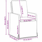 Esszimmerstühle 2 pcs Dunkelgrün 57 x 67 x 98 cm Stoff