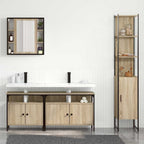 Badezimmermöbel-Set mit Regal 4 pcs Sonoma-Eiche Holzwerkstoff