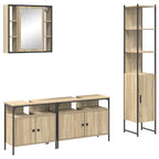 Badezimmermöbel-Set mit Regal 4 pcs Sonoma-Eiche Holzwerkstoff
