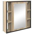 Badezimmermöbel-Set mit Regal 4 pcs Sonoma-Eiche Holzwerkstoff