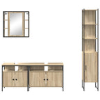 Badezimmermöbel-Set mit Regal 4 pcs Sonoma-Eiche Holzwerkstoff