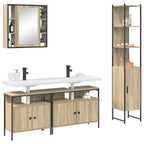 Badezimmermöbel-Set mit Regal 4 pcs Sonoma-Eiche Holzwerkstoff