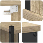 Badezimmermöbel-Set mit Regal 4 pcs Sonoma-Eiche Holzwerkstoff