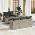 Garten-Sofa-Set 6 pcs Hellgrau und Dunkelgrau 55 x 55 x 37 cm