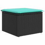 Gartensofa-set mit Speicher 8 pcs Schwarz Poly-Rattan