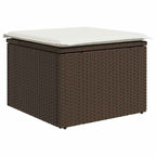Gartensofa-set mit Speicher 4 pcs Braun Poly-Rattan